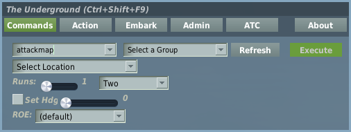 Attackmap command with runs, expend and a heading gate.
