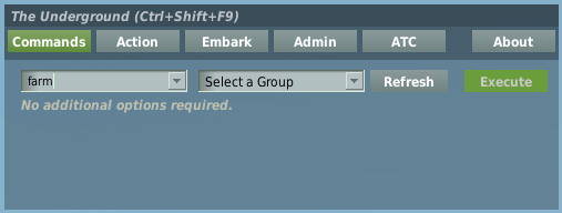 Farm command with no options.